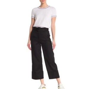 Frame Black Belted Cropped Pants